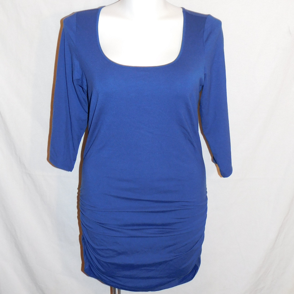 1 1X Torrid Blue Strappy Mini Stretch Dress EUC